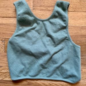 Double Zero Ribbed Reversible Crop Top~size medium